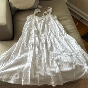 J. Crew White Midi Dress